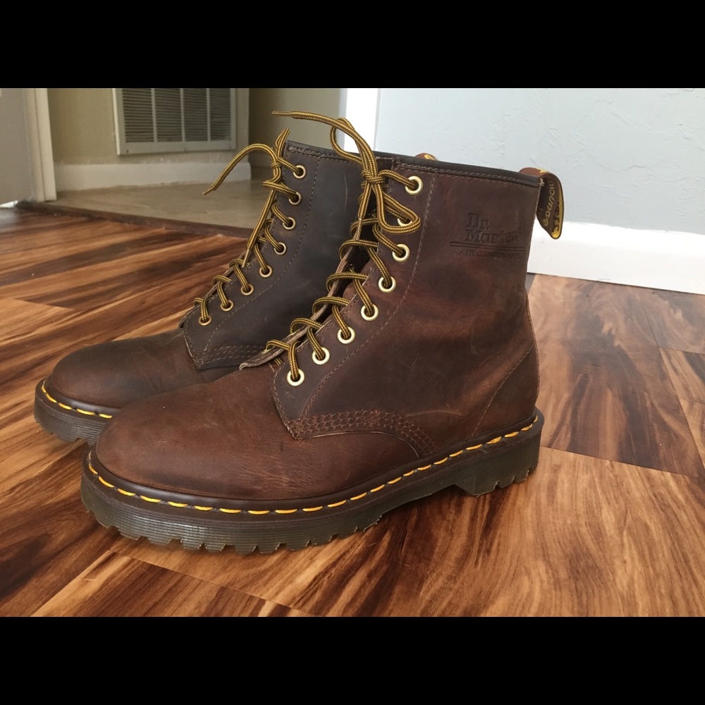 Dr. Martens Brown Leather Lace-up Boots